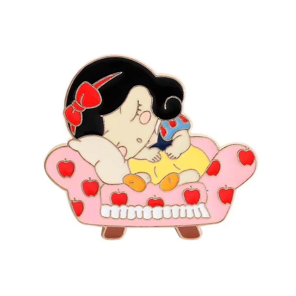 Cute Sleepy Snow White Princess Disney Character Enamel Pin